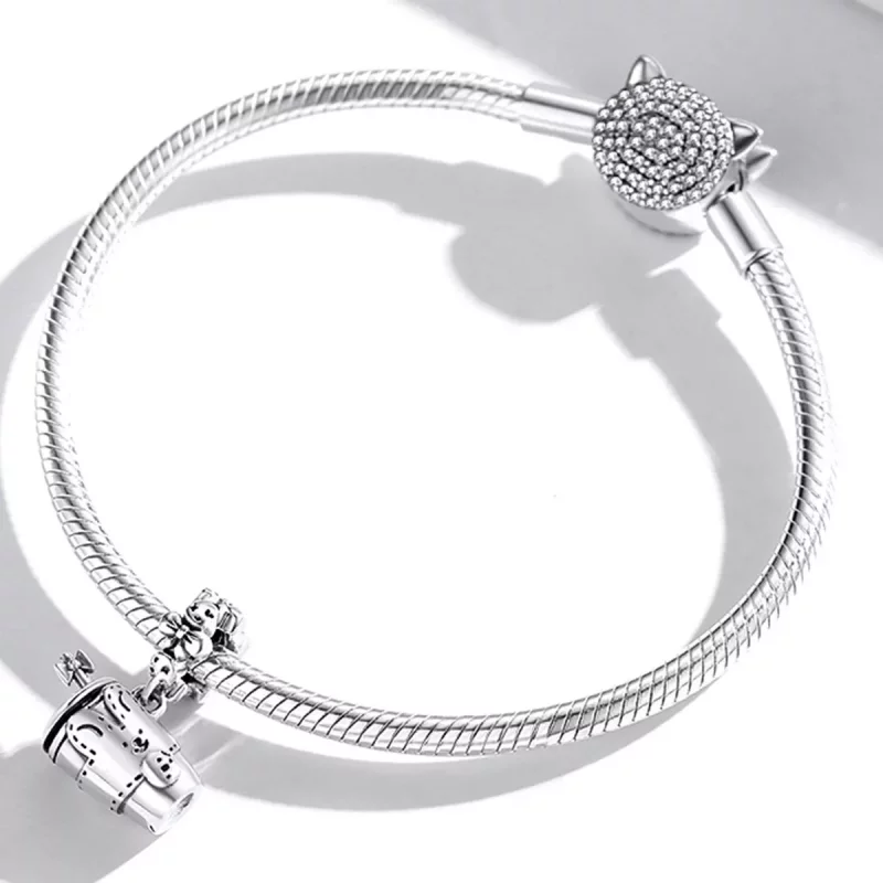 (imagen para) Pendiente de Copa de Agua Exquisito Estilo Pandora para Niñas - SCC2047 - Ver 3