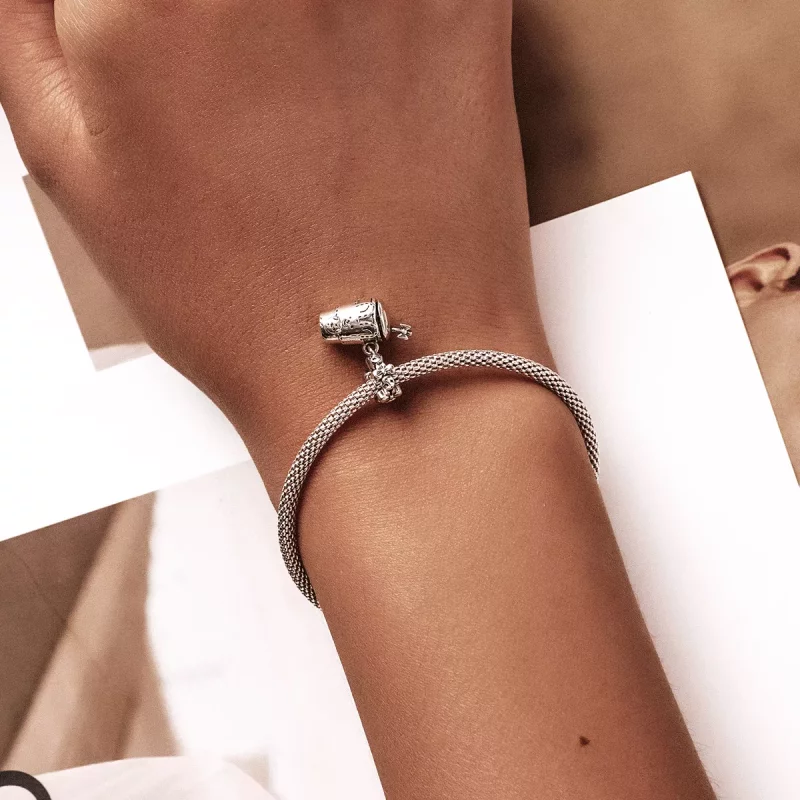 (imagen para) Pendiente de Copa de Agua Exquisito Estilo Pandora para Niñas - SCC2047 - Ver 6