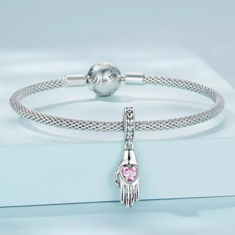 (imagen para) Pendiente de estilo Pandora con colgante de palma - SCC2388 - Ver 3
