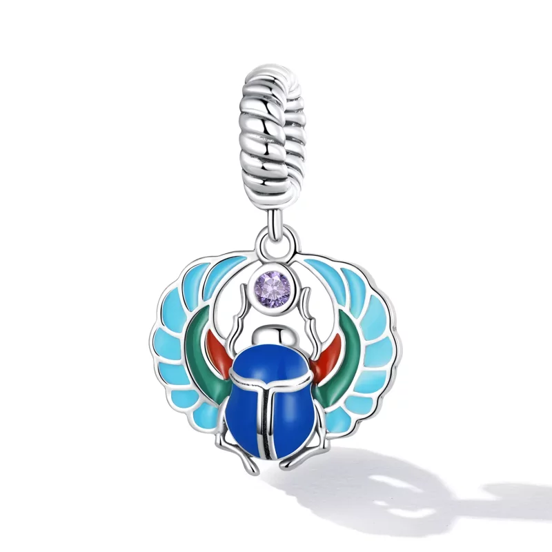 (imagen para) Pendiente de estilo Pandora con escarabajo colgante - SCC2255 - Ver 2