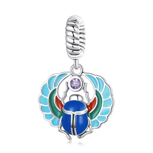 (imagen para) Pendiente de estilo Pandora con escarabajo colgante - SCC2255