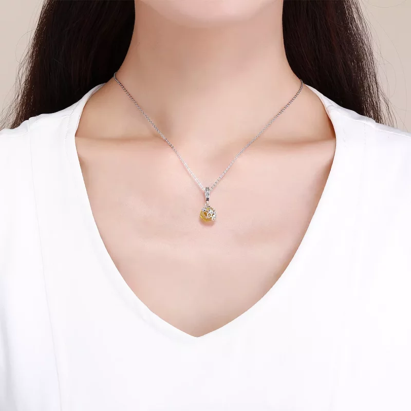 (imagen para) Pendiente de estilo Pandora en plata con forma de panal de abeja - SCC879 - Ver 5