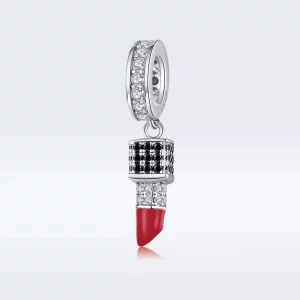 (imagen para) Pendiente de lápiz labial de plata estilo Pandora - SCC1392