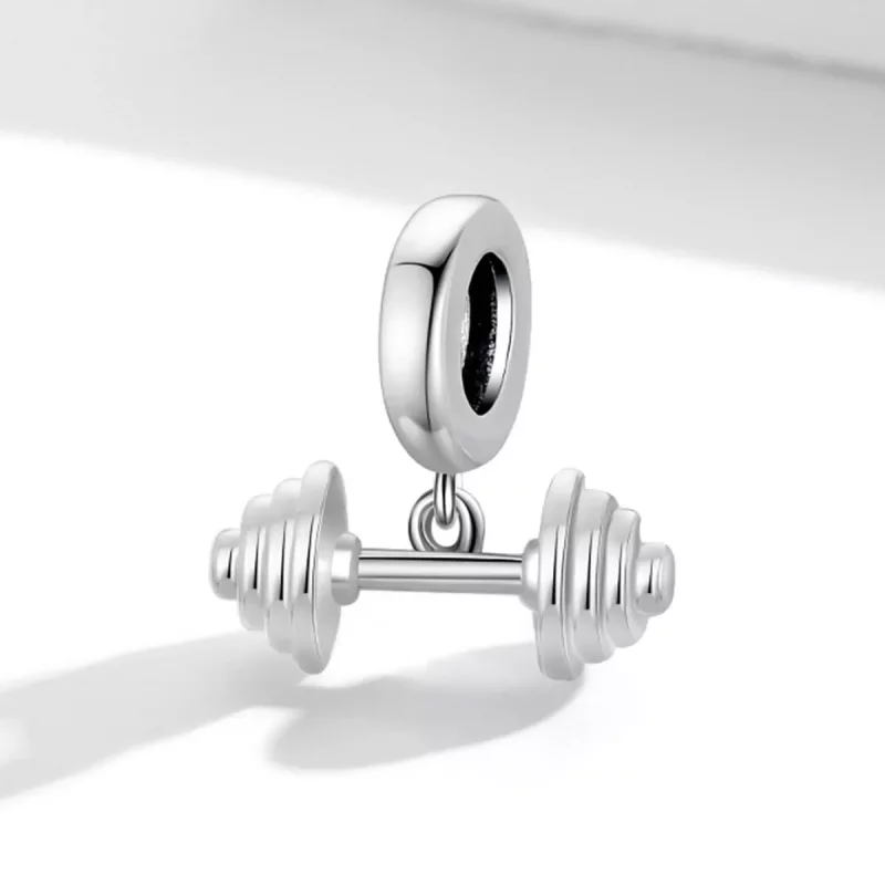 (imagen para) Pendiente de pesa de levantamiento de pesas estilo Pandora - SCC2052 - Ver 2