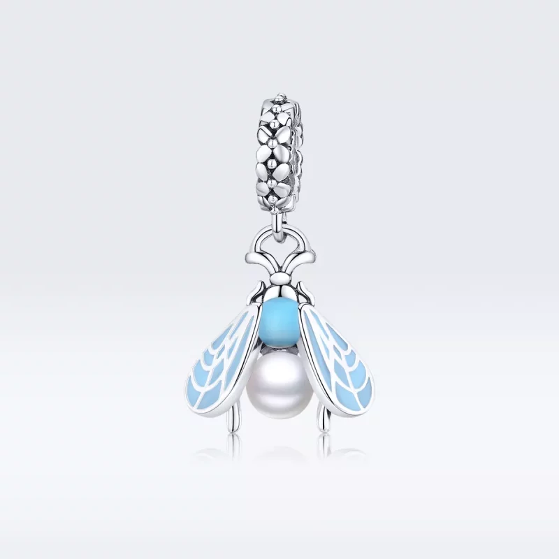 (imagen para) Pendiente de Plata con Colgante de Mariposas al Estilo Pandora - SCC1479 - Ver 5