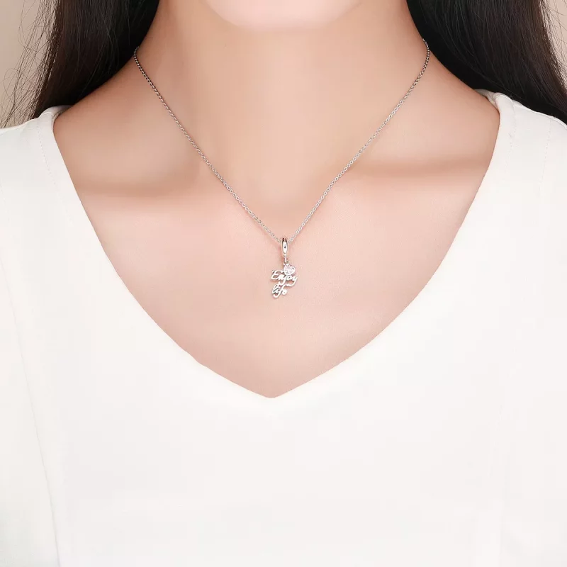 (imagen para) Pendiente de plata con estilo Pandora Love Life Dangle - SCC907 - Ver 5