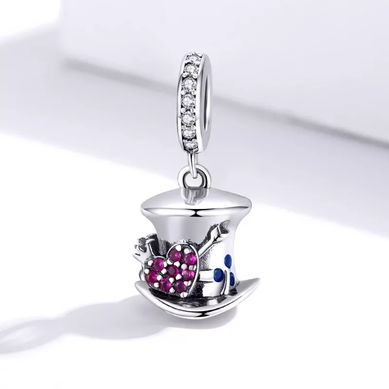(imagen para) Pendiente de Sombrero Mágico de Plata Estilo Pandora - SCC1441 - Ver 2