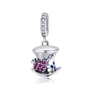 (imagen para) Pendiente de Sombrero Mágico de Plata Estilo Pandora - SCC1441