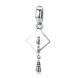 (imagen para) Pendiente de Toga de Graduación de Plata Estilo Pandora - SCC459