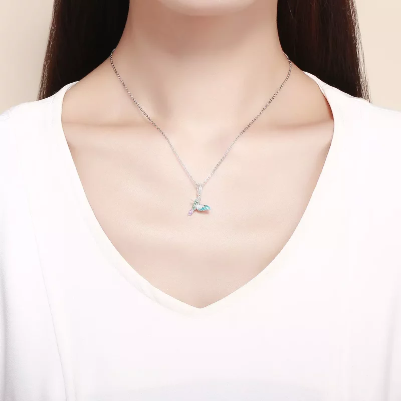 (imagen para) Pendiente en plata con diseño estilo Pandora de Martín Pescador - SCC991 - Ver 5