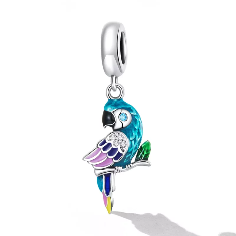 (imagen para) Pendiente estilo Pandora con loro colgante - SCC2271 - Ver 2