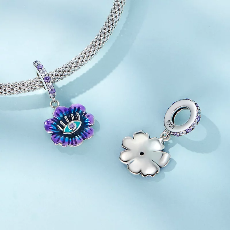 (imagen para) Pendiente Pandora Estilo Flor Diablo Dangle - SCC2373 - Ver 4