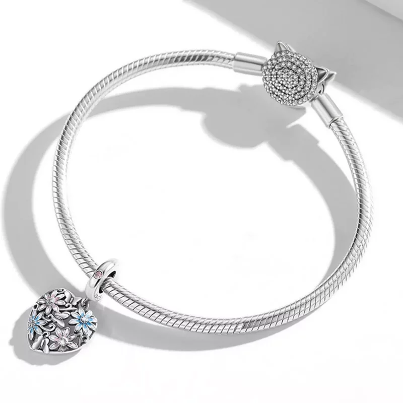 (imagen para) Pendiente Pandora estilo Jardín Secreto de Amor Dangle - SCC2062 - Ver 3