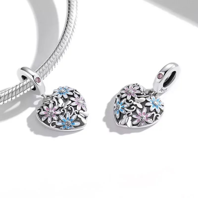 (imagen para) Pendiente Pandora estilo Jardín Secreto de Amor Dangle - SCC2062 - Ver 4