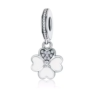 (imagen para) Pendiente Pandora estilo trébol de plata colgante - SCC259