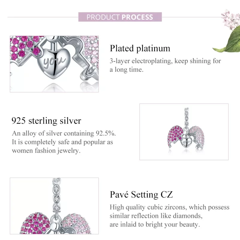 (imagen para) Pendiente Pandora Style Plata Sólo Tú - BSC282 - Ver 8