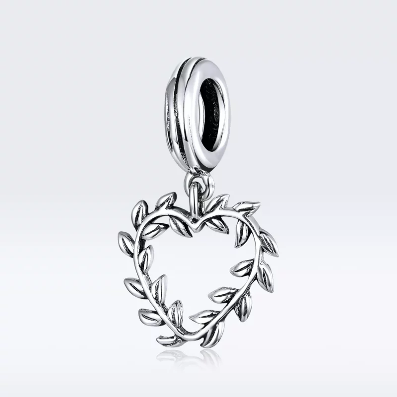 (imagen para) Pulsera de estilo Pandora con colgante de amor tejido en plata - SCC1520 - Ver 5