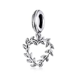 Pulsera de estilo Pandora con colgante de amor tejido en plata - SCC1520 (imagen para) Pulsera de estilo Pandora con colgante de amor tejido en plata - SCC1520