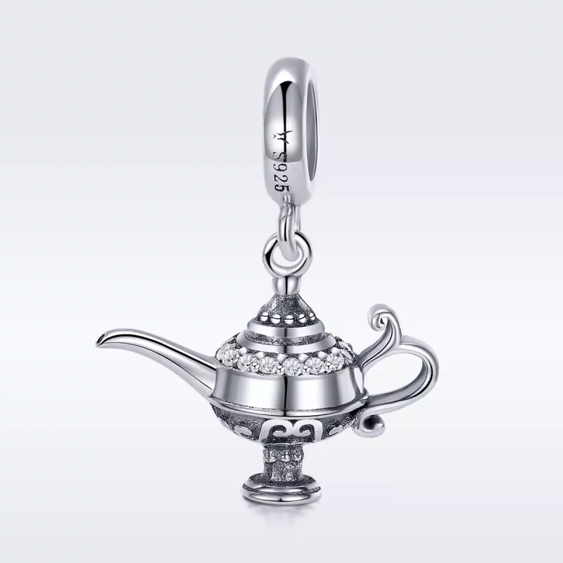 (imagen para) Pulsera de estilo Pandora con colgante de lámpara de Aladino plateada - SCC703 - Ver 3