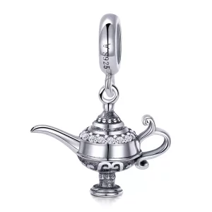 (imagen para) Pulsera de estilo Pandora con colgante de lámpara de Aladino plateada - SCC703