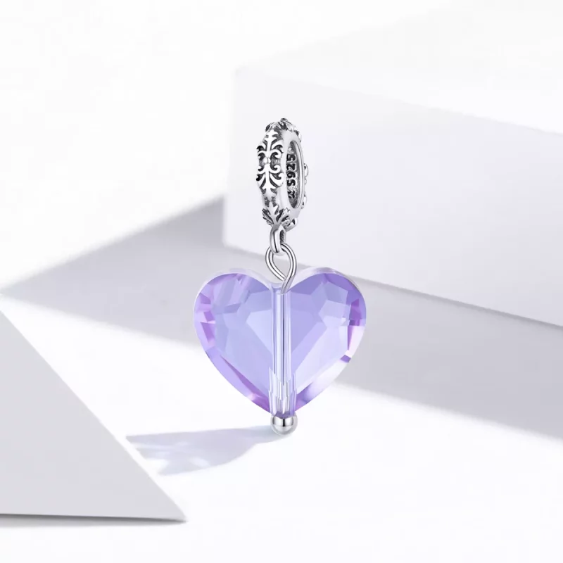 (imagen para) Pulsera de estilo Pandora en plata con colgante de amor romántico - SCC1816 - Ver 2