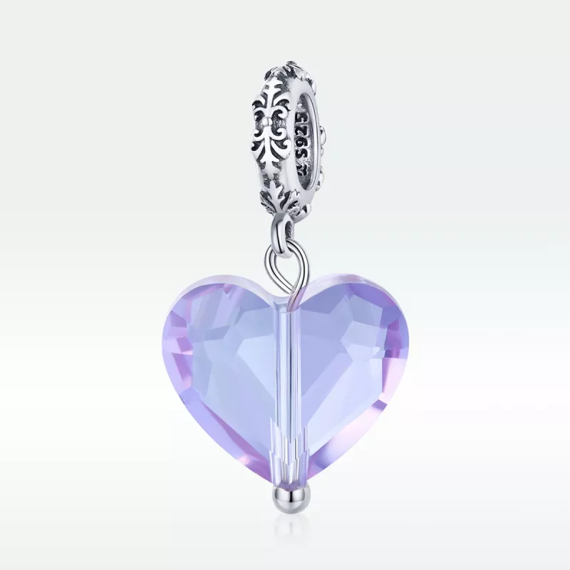 (imagen para) Pulsera de estilo Pandora en plata con colgante de amor romántico - SCC1816 - Ver 5