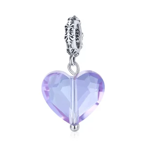 (imagen para) Pulsera de estilo Pandora en plata con colgante de amor romántico - SCC1816
