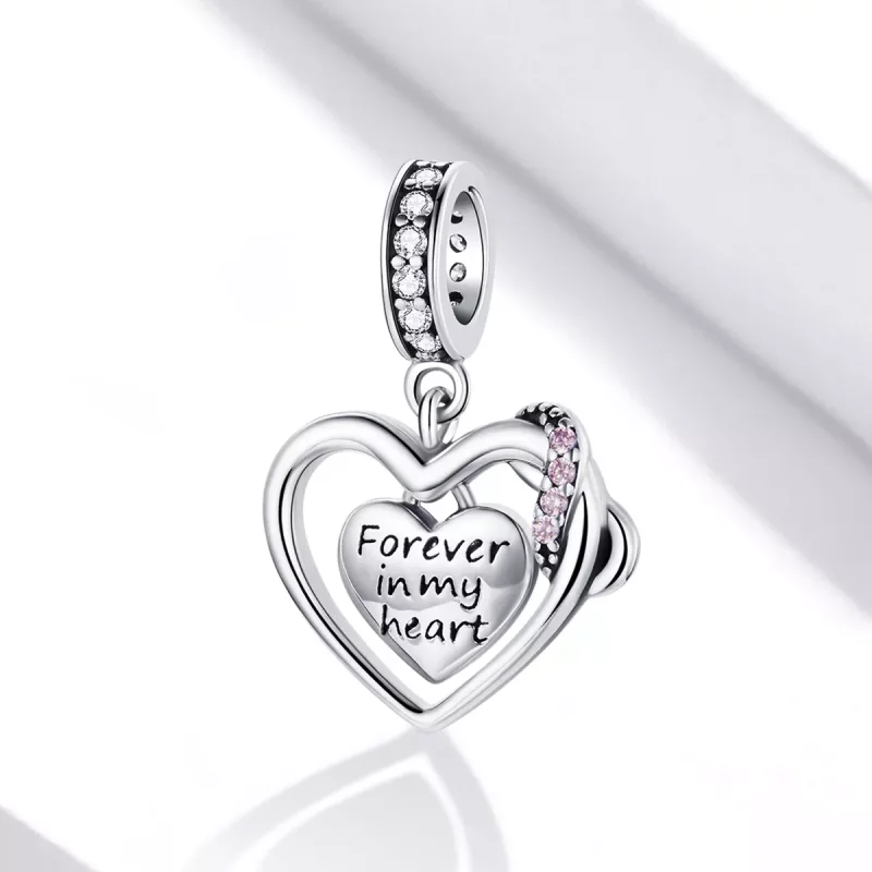 (imagen para) Pulsera estilo Pandora con colgante de infinito amor - BSC482 - Ver 2