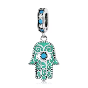 (imagen para) Pulsera estilo Pandora con colgante de Mano de Fátima - BSC593