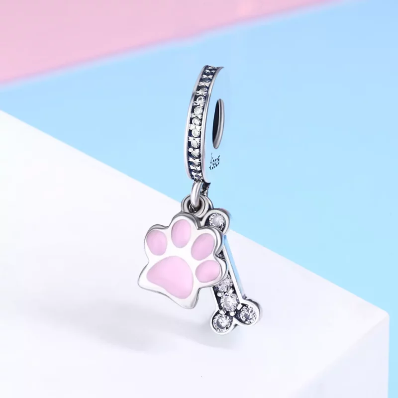 (imagen para) Pulsera estilo Pandora de plata con colgante para amantes de mascotas - SCC452 - Ver 4