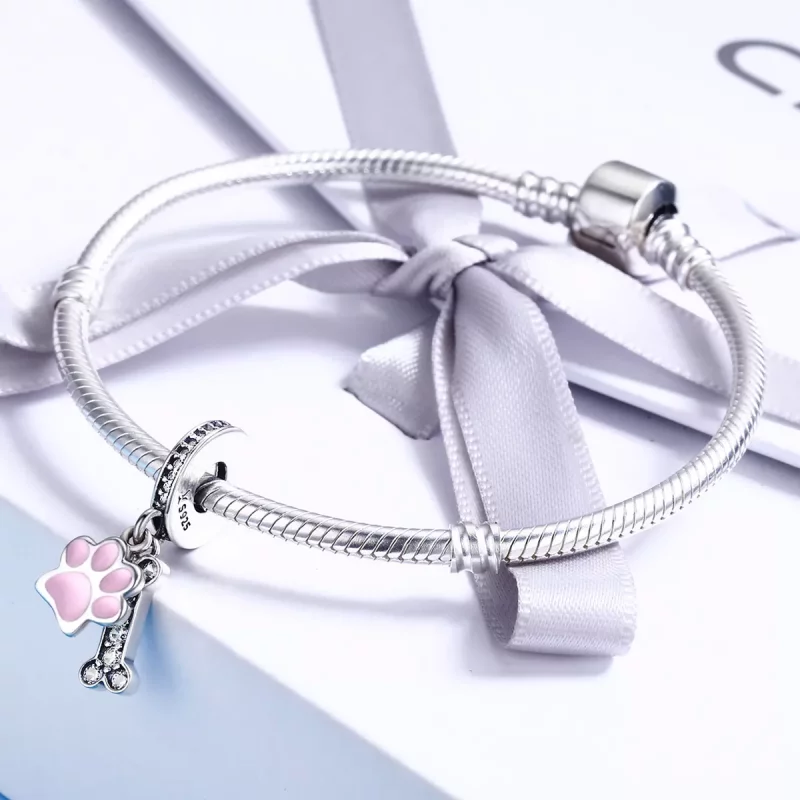 (imagen para) Pulsera estilo Pandora de plata con colgante para amantes de mascotas - SCC452 - Ver 5