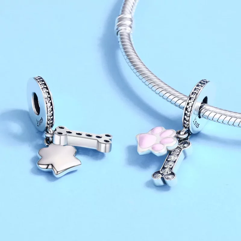 (imagen para) Pulsera estilo Pandora de plata con colgante para amantes de mascotas - SCC452 - Ver 6