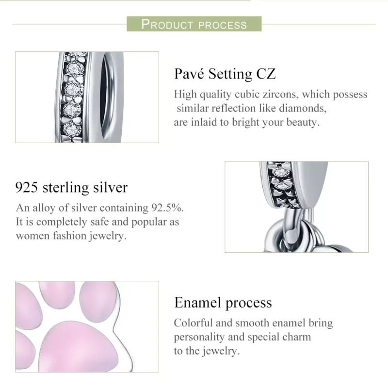 (imagen para) Pulsera estilo Pandora de plata con colgante para amantes de mascotas - SCC452 - Ver 7