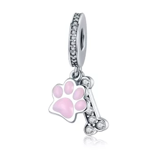 (imagen para) Pulsera estilo Pandora de plata con colgante para amantes de mascotas - SCC452