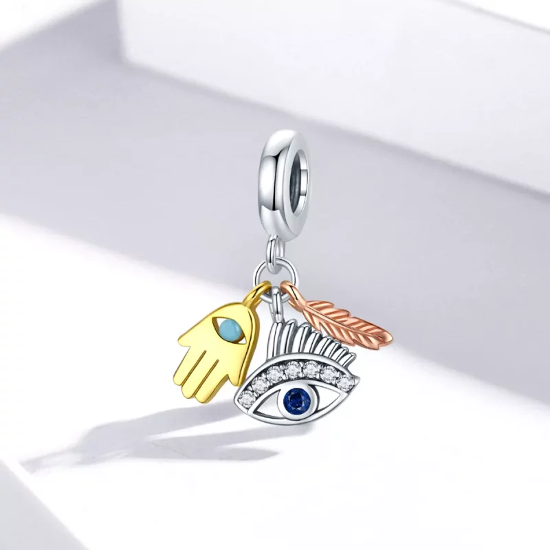 (imagen para) Pulsera estilo Pandora Egipto - Amuleto de la suerte - Colgante protector - SCC1 - Ver 2