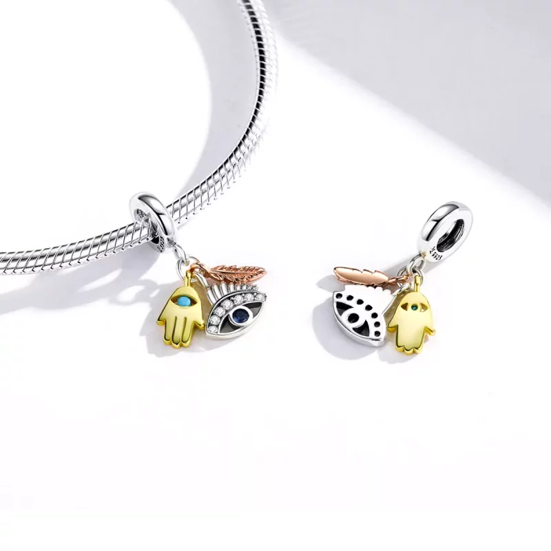 (imagen para) Pulsera estilo Pandora Egipto - Amuleto de la suerte - Colgante protector - SCC1 - Ver 4