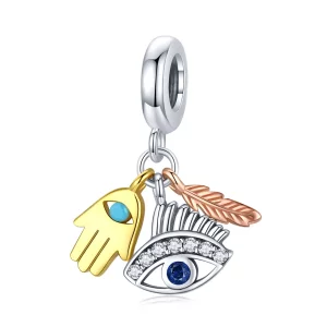 (imagen para) Pulsera estilo Pandora Egipto - Amuleto de la suerte - Colgante protector - SCC1860