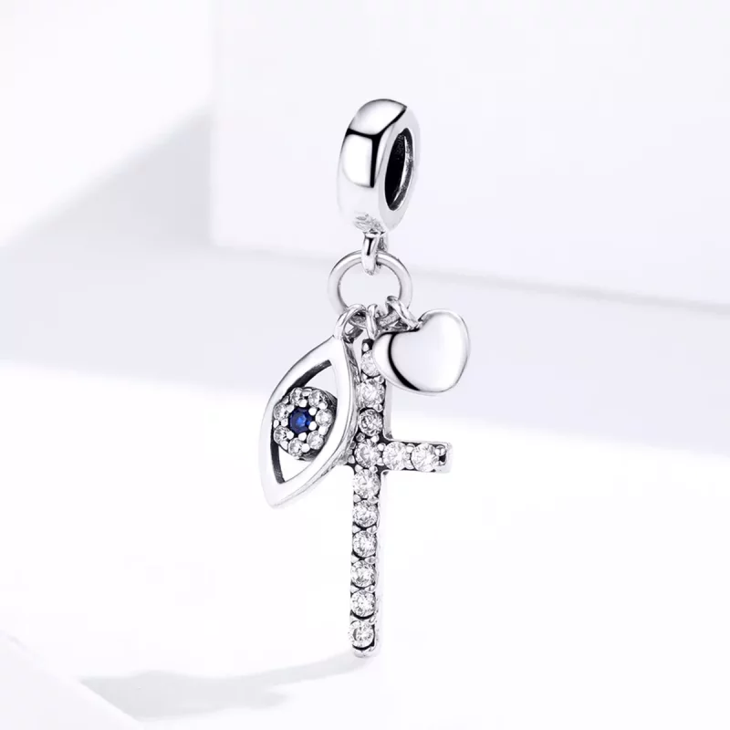 (imagen para) Pulsera estilo Pandora en plata con colgante de guardián - SCC1327 - Ver 2