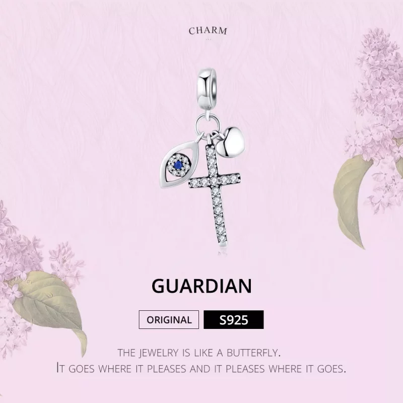 (imagen para) Pulsera estilo Pandora en plata con colgante de guardián - SCC1327 - Ver 6