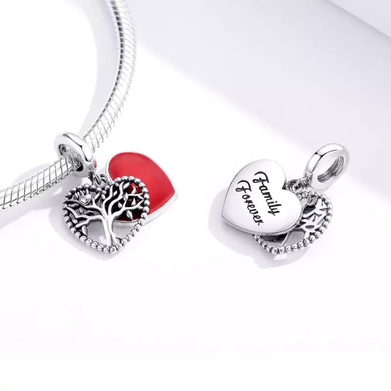 (imagen para) Pulsera estilo Pandora en plata con colgante Árbol del Amor - SCC1556 - Ver 2