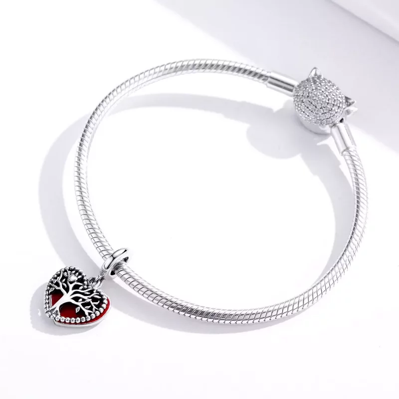 (imagen para) Pulsera estilo Pandora en plata con colgante Árbol del Amor - SCC1556 - Ver 4