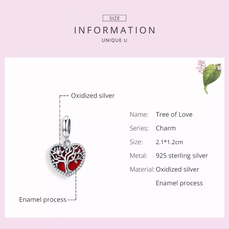 (imagen para) Pulsera estilo Pandora en plata con colgante Árbol del Amor - SCC1556 - Ver 7