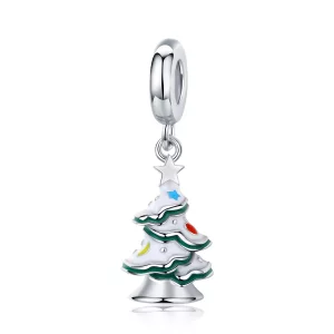 (imagen para) Árbol de Navidad colgante estilo Pandora en plata - SCC1356