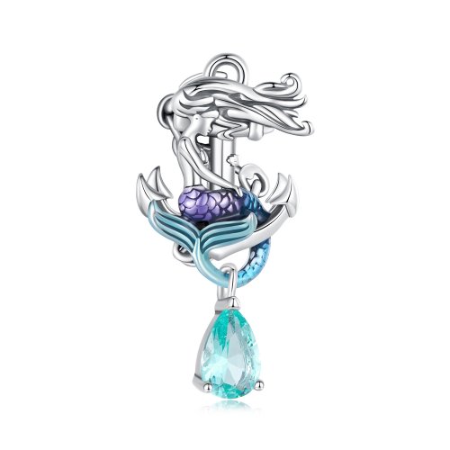 Charm estilo Pandora con ancla de sirena - BSC903
