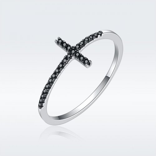 Anillo de plata estilo Pandora con fe - SCR067