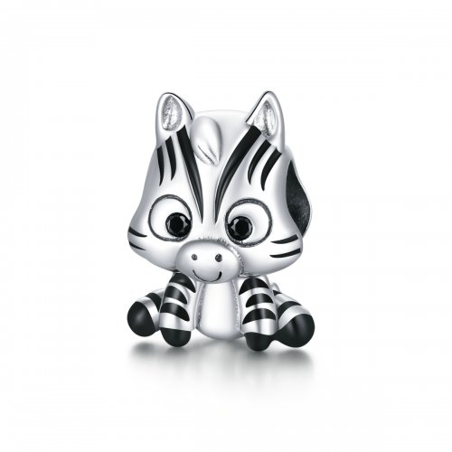 Encanto de Cebra de Estilo Pandora en Plata - BSC387