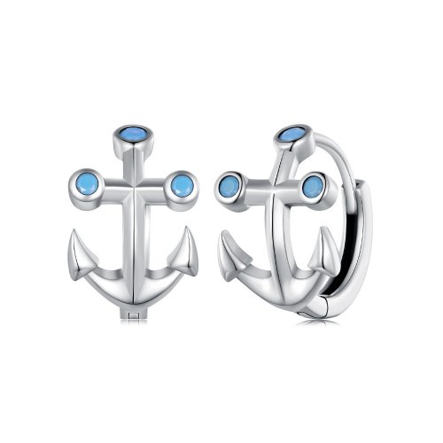 Aretes estilo Pandora con ancla - SCE1619