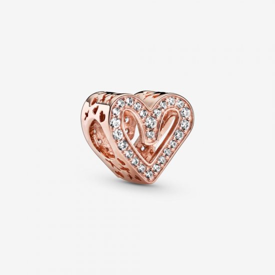 PANDORA Encanto de Corazón Brillante a Mano alzada - 788692C01 - Haga click en la imagen para cerrar