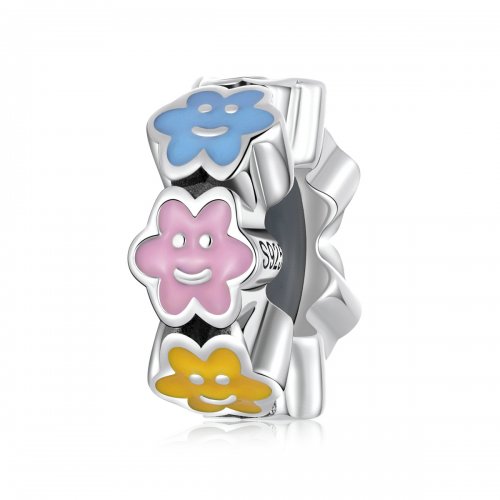 Charm Pandora Estilo Nube Colorida con Carita Sonriente - SCC2188