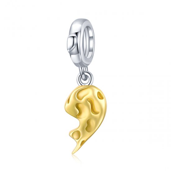 Estilo Pandora Intimidad - Colgante de medio corazón - BSC465 - Haga click en la imagen para cerrar